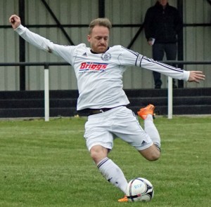 Kev Masson strikes his second goal v selkirk